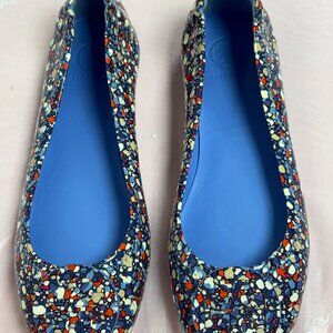 $180-NEW-Tory Burch-Women-Multicolor Leasther-12168292-Ballet Flats shoes.Sz-7.5